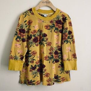 Sundance Floral Waffle Knit Thermal Top size XXL